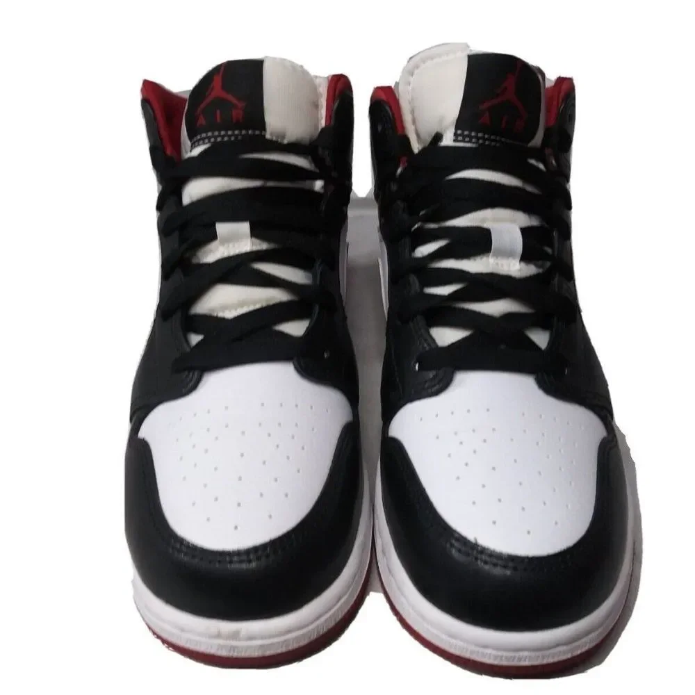 Nike Air Jordan 1 Shoes Mid GS Gym Red Black White  Size 6.5 Y